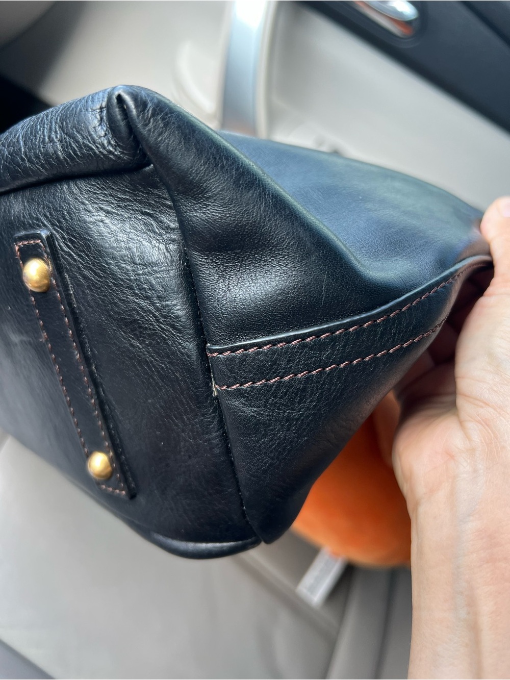 Dooney & Bourke Black Florentine Kingston Leather Hobo Bag - Picture 6 of 15